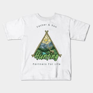 Father and Son Hunting Partners For Life Kids T-Shirt